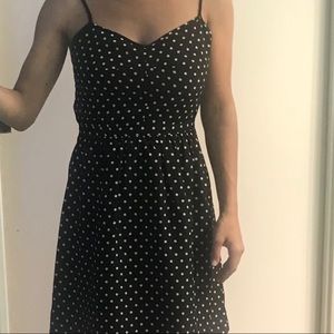 J.crew black & white polka dot dress